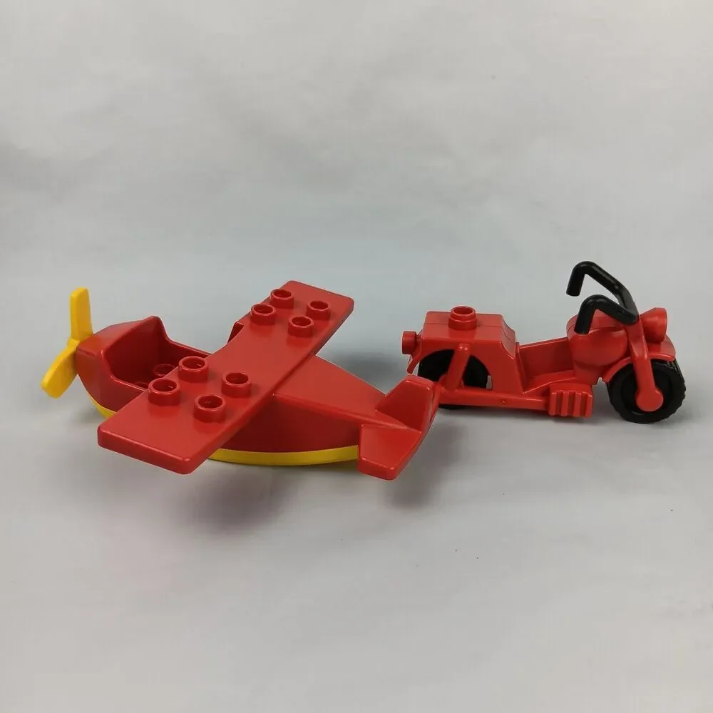 Lego Duplo Motorcycle and Airplane Building Brick Replacement Parts Vintage